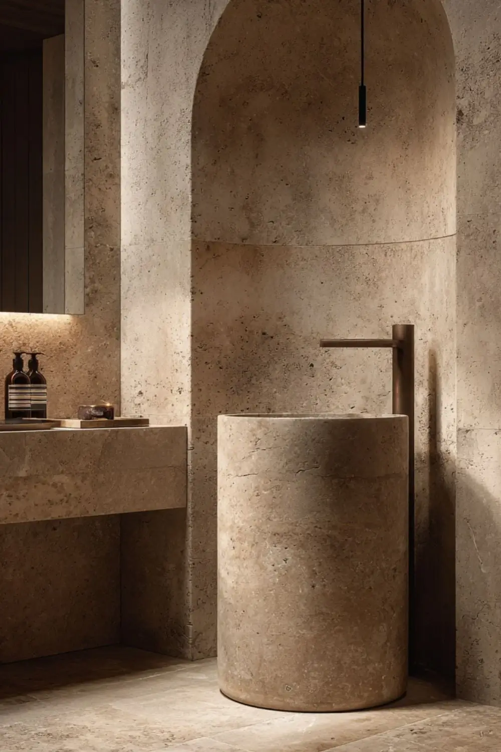Travertine Texture Luxury Interior Finish
