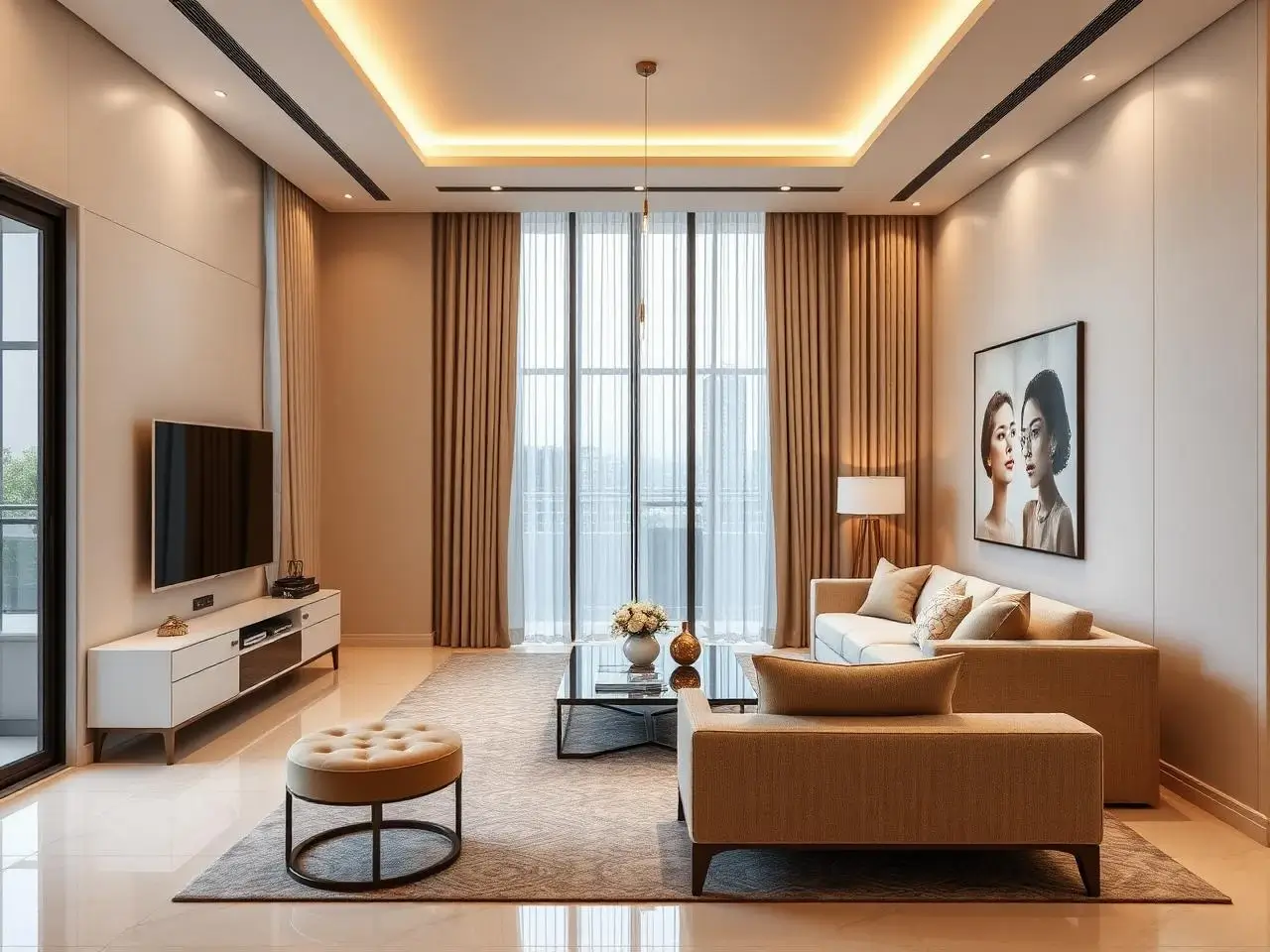 Modern 3BHK Residence Interior Design in Ahmedabad