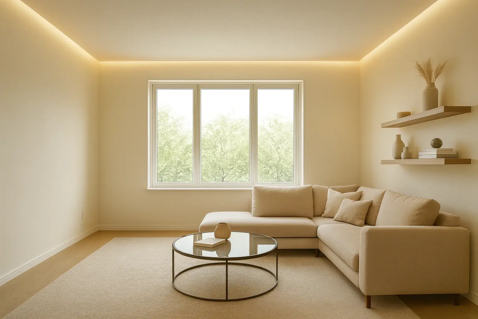 Drawing Room Interior Renovation After - Modern Luxury Design